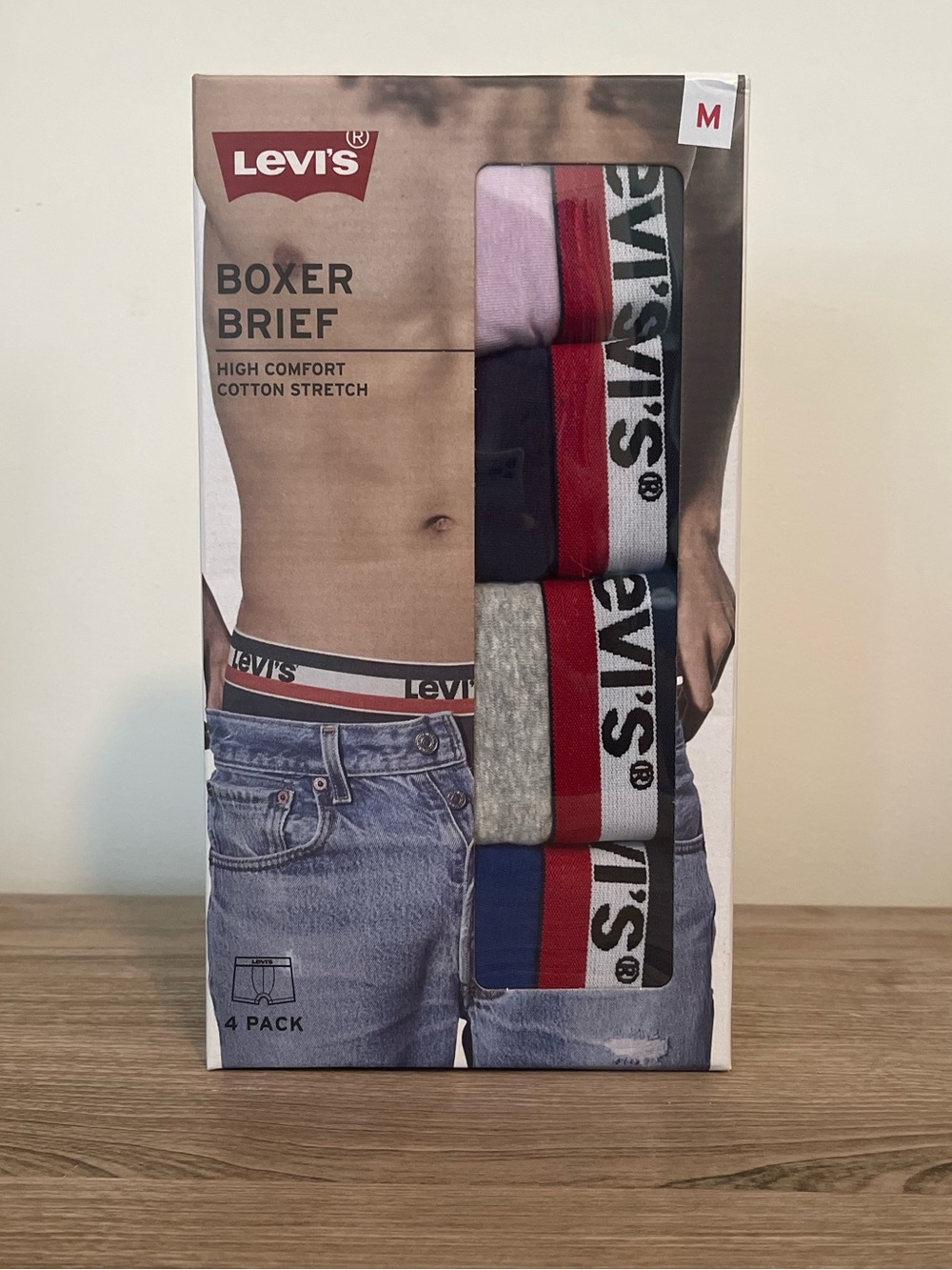Levi's Men’s 4-Pack Boxer Briefs – Assorted Colours